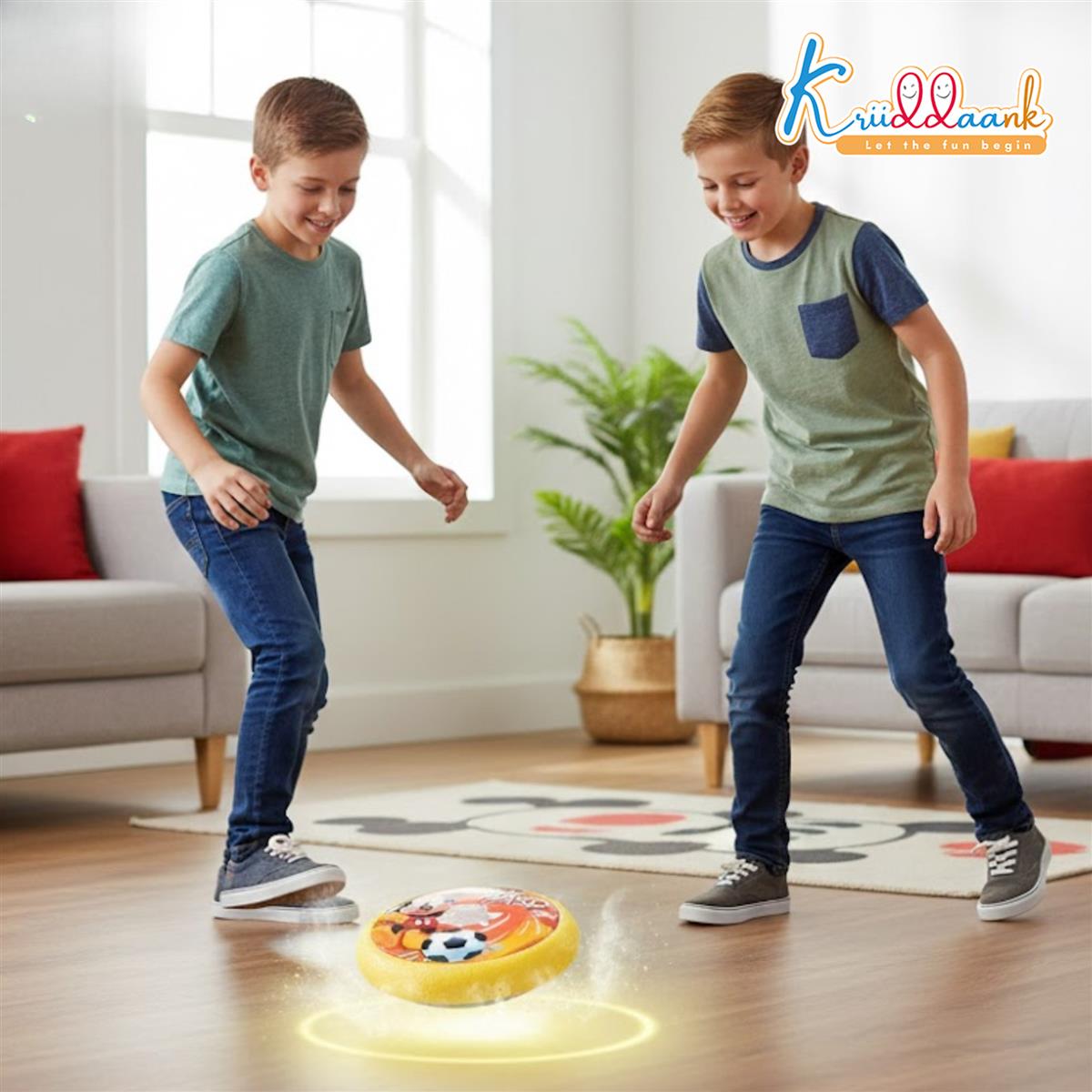 Disney Mickey Hover Football - LED Light Up Air Power Soccer Ball for Kids - Safe Indoor Game with Soft Foam Bumper - Interactive Sport Toy for Boys & Girls Ages 3+ - Ideal Birthday Gift