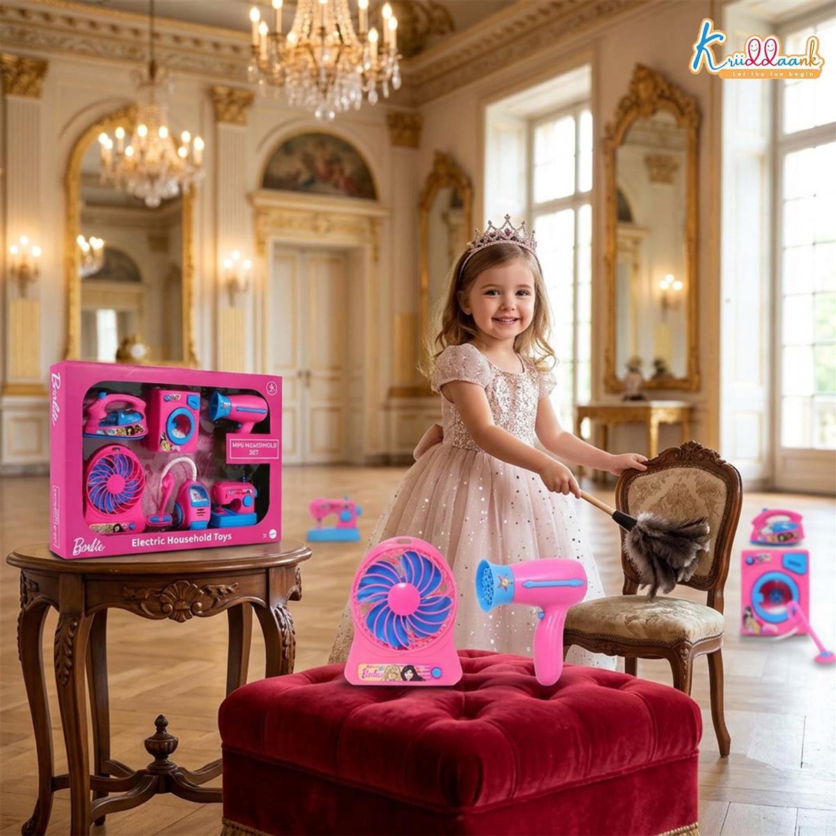 Peppa Pig Mini Household Toys Set (6 Piece) - Interactive Role Play Set for Kids 3+ Years with Washing Machine, Vacuum, Sewing Machine, Fan & Hair Dryer - Battery Operated, Safe & Gift-Friendly