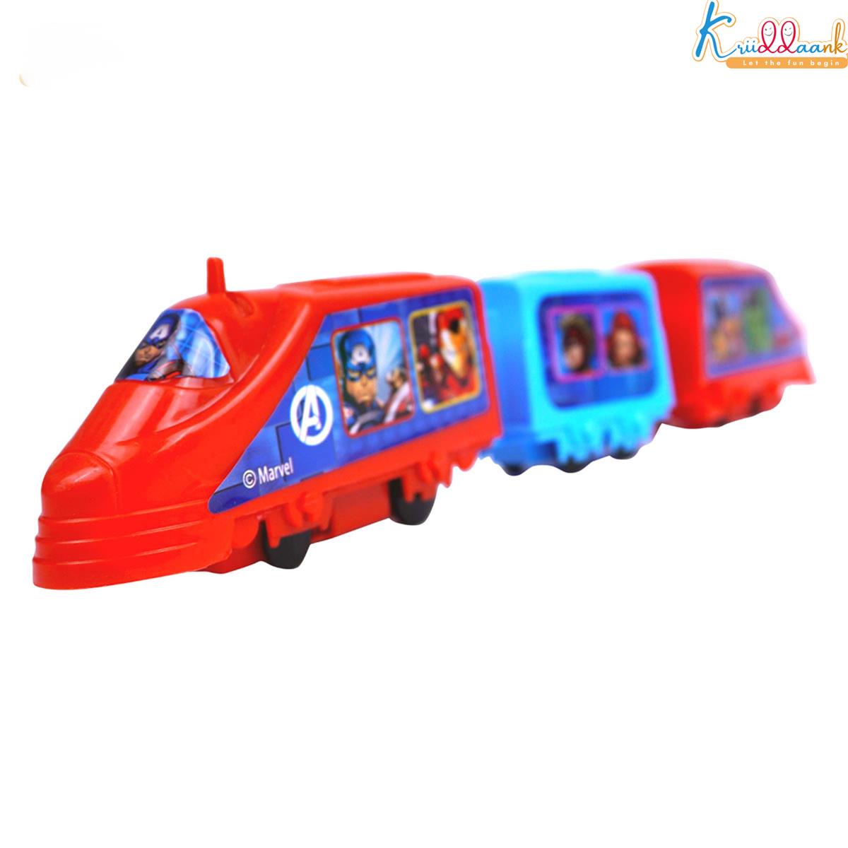 Kriiddaank Marvel Avengers 21-Piece Train Set - Infinity War Superhero Design, Battery Operated Educational Toy with Sound Effects & Easy-to-Assemble Tracks, Best Gift for Kids Ages 3+