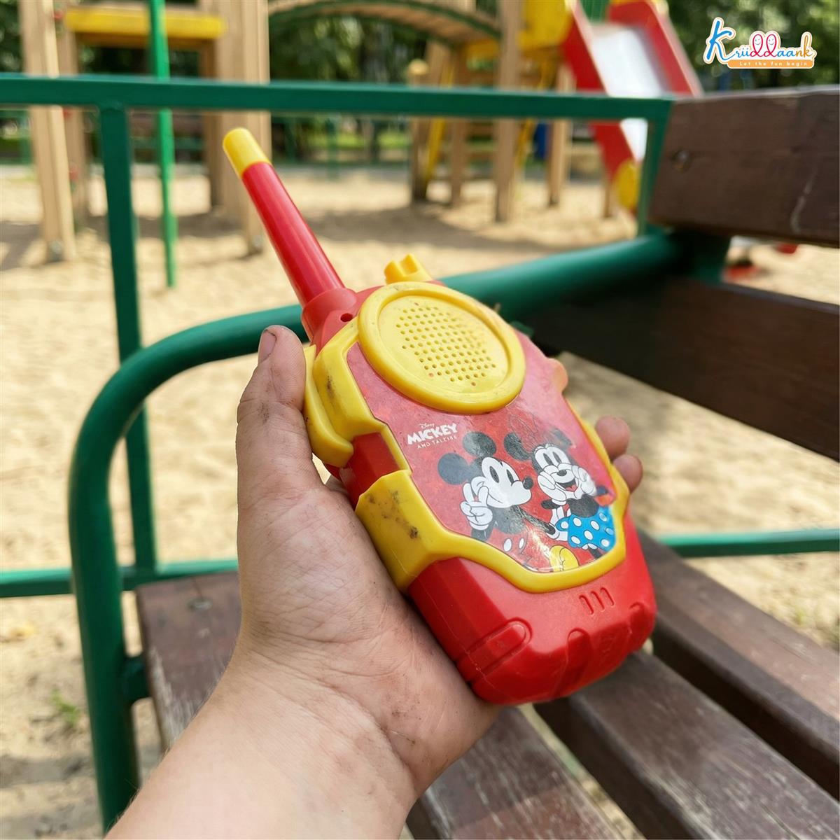 Mickey Mouse Walkie Talkie Set for Kids - 75m Range 2-Way Radios for Boys & Girls, Red, Battery Operated Outdoor Communication Toy for Camping & Hiking, Non-Toxic & Child Safe - Ideal Gift for Age 3+