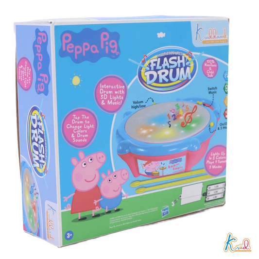 Kriiddaank FlashDrum-PeppaPigThemeByHasbroBest Peppa Pig Musical Toy 2025Peppa Pig Light-Up Drum for KidsPeppa Pig Rhythm & Beats ToyInteractive Peppa Pig Drum SetFun Peppa Pig Drum with LED Lights
