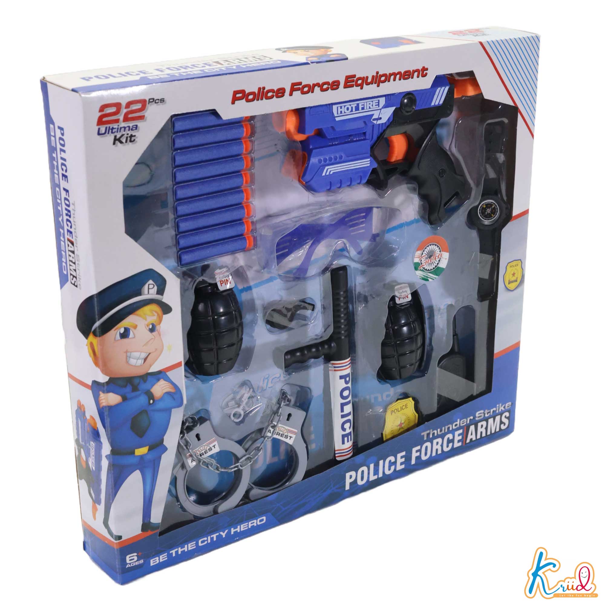 Kriiddaank  POLICE KITKids’ police kitPolice officer toy set for kidsPolice role play set for childrenToy police kit with accessoriesPretend play police kit for young kids