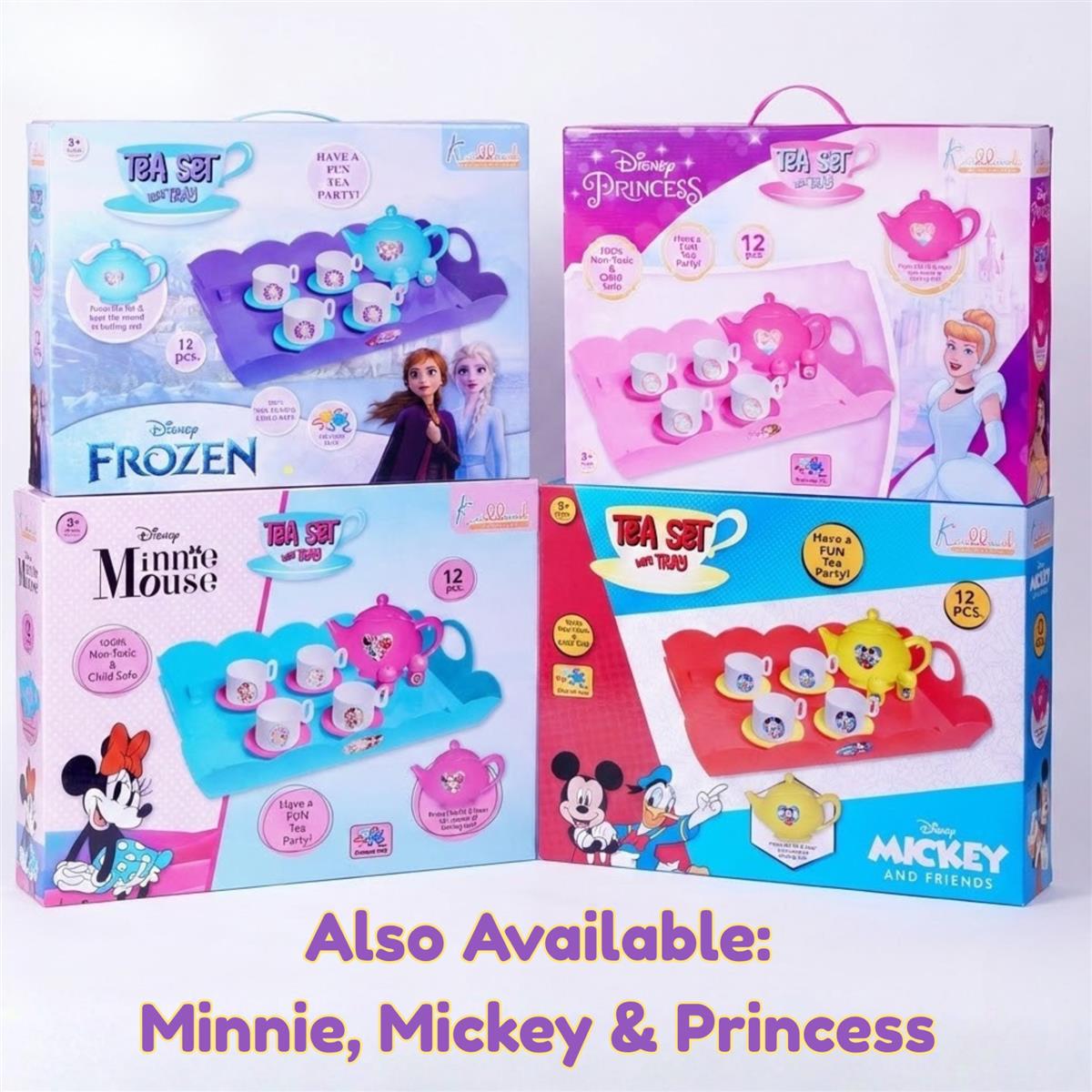 Disney Mickey Mouse Tea Playset - 12-Piece Kids Tea Party Set with Electronic Kettle, Boiling Sound & Light Effects - Educational Pretend Play Kitchen Toy for Toddlers, Boys & Girls Aged 3+ Years