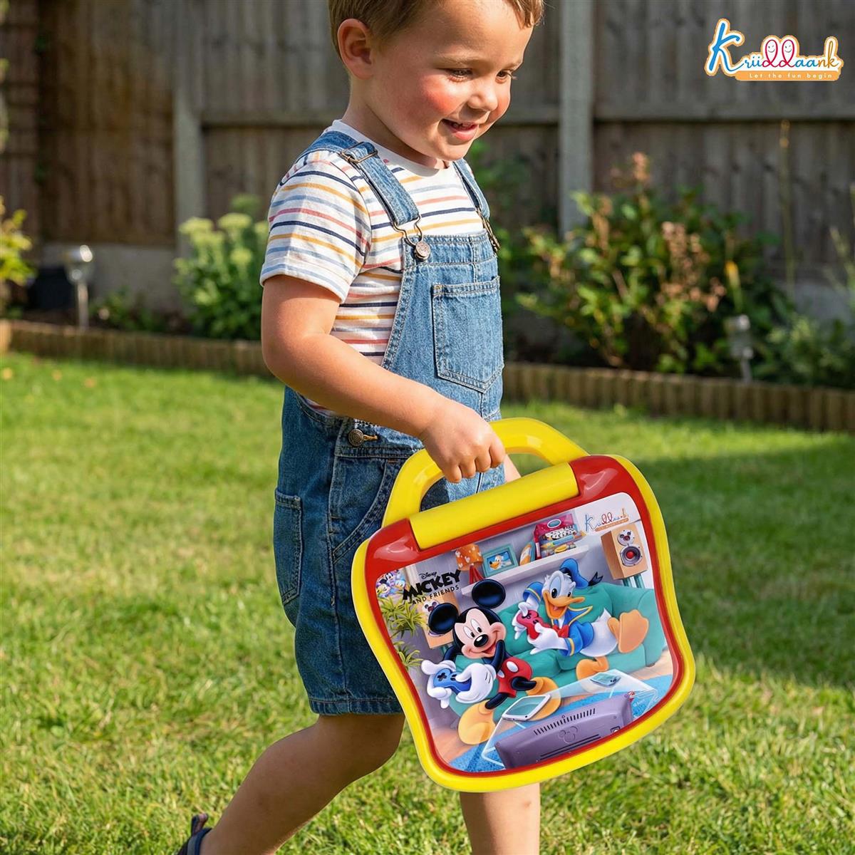 LTS Mickey Mouse Theme Educational Laptop for Kids - Interactive Preschool Learning Toy with Alphabet, Numbers & Word Pronunciation, Battery Operated English Computer for Boys & Girls 3+ Years