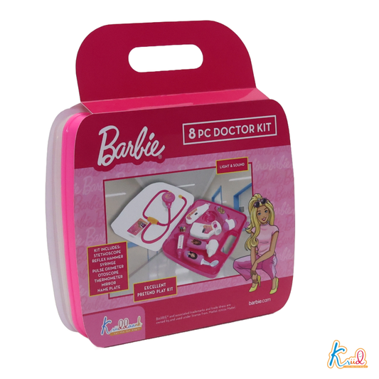 Kriiddaank DrSetAttache-BarbieThemeByMattelBarbie Portable Doctor Bag ToyBarbie Doctor Set for KidBarbie Stethoscope & Doctor KitBarbie Doctor Playset with SoundsBarbie Doctor Set for Pretend Play