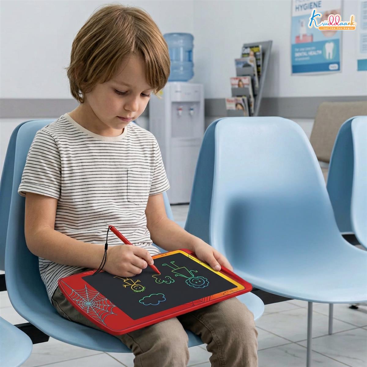 Kriiddaank Pack of 4 LCD Writing Tablet Doodle Board for Kids - 8.5 Inch Colorful Electronic Drawing Pad, Educational Learning Toy with Lock Function & One-Tap Erase, Kids Birthday Gifts (Multicolor)