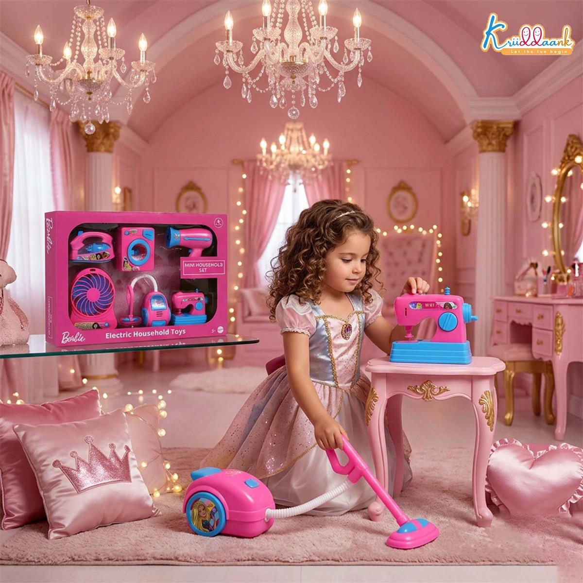 Peppa Pig Mini Household Toys Set (6 Piece) - Interactive Role Play Set for Kids 3+ Years with Washing Machine, Vacuum, Sewing Machine, Fan & Hair Dryer - Battery Operated, Safe & Gift-Friendly