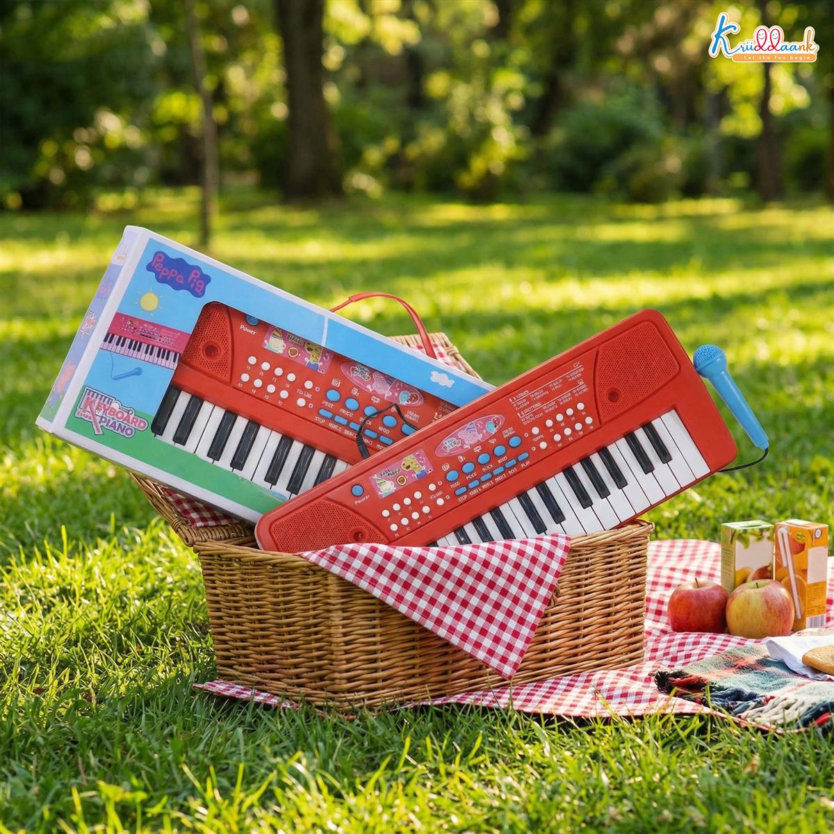 Barbie Keyboard Piano 400 for Kids - 37 Keys Musical Instrument with Microphone, 8 Rhythms & 8 Tones, Learning & Programming Functions, Battery & USB Powered, Pink Musical Toy for Girls 3Y+