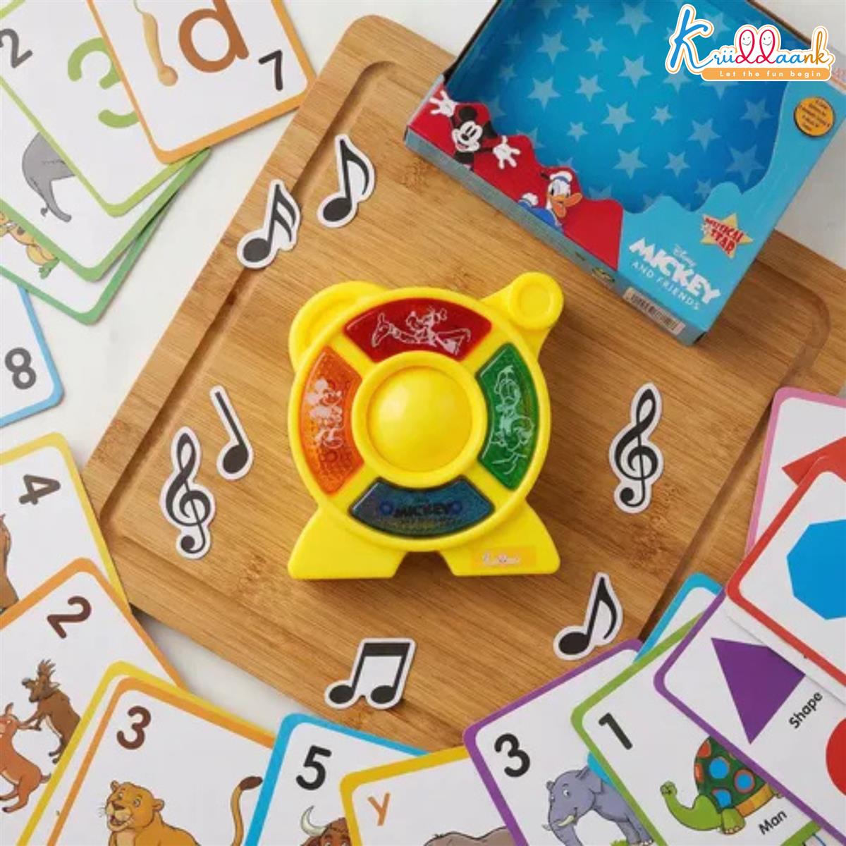 Disney Mickey Mouse Clubhouse Theme Guitar Music Set - Fun & Educational Musical Sound Toy for Kids with Animal Sounds & Musical Tones - Battery Operated, Durable & Portable Pocket-Sized Design