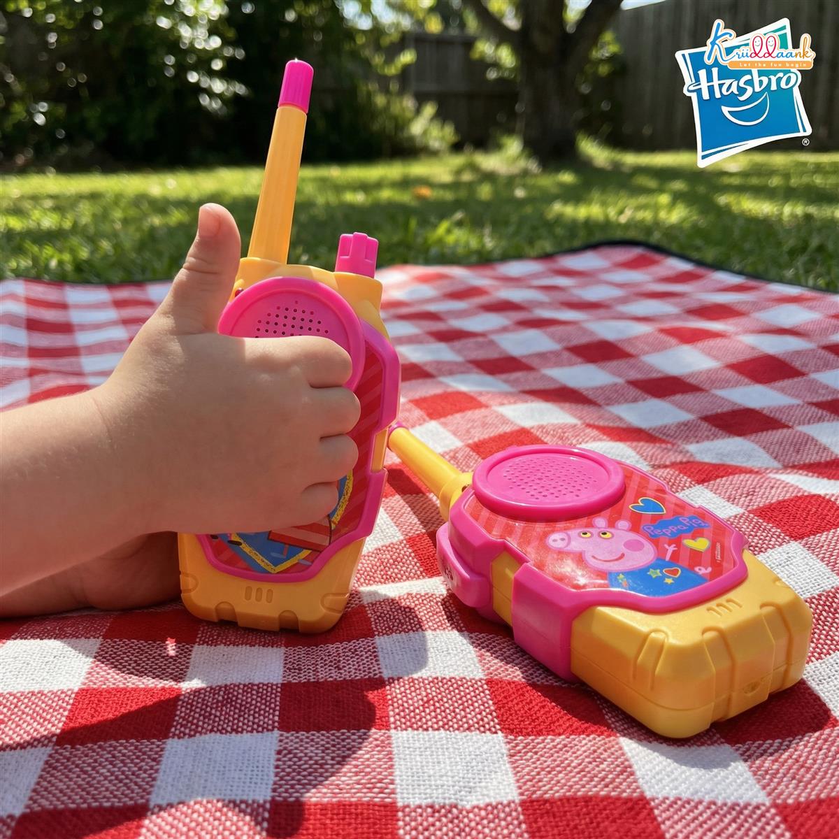 Peppa Pig Walkie Talkie Set for Kids - 75m Long Range 2-Way Radio Toy - Pink, Non-Toxic & Child Safe - Ideal for Camping, Hiking & Roleplay - Gift for Boys & Girls Ages 3+