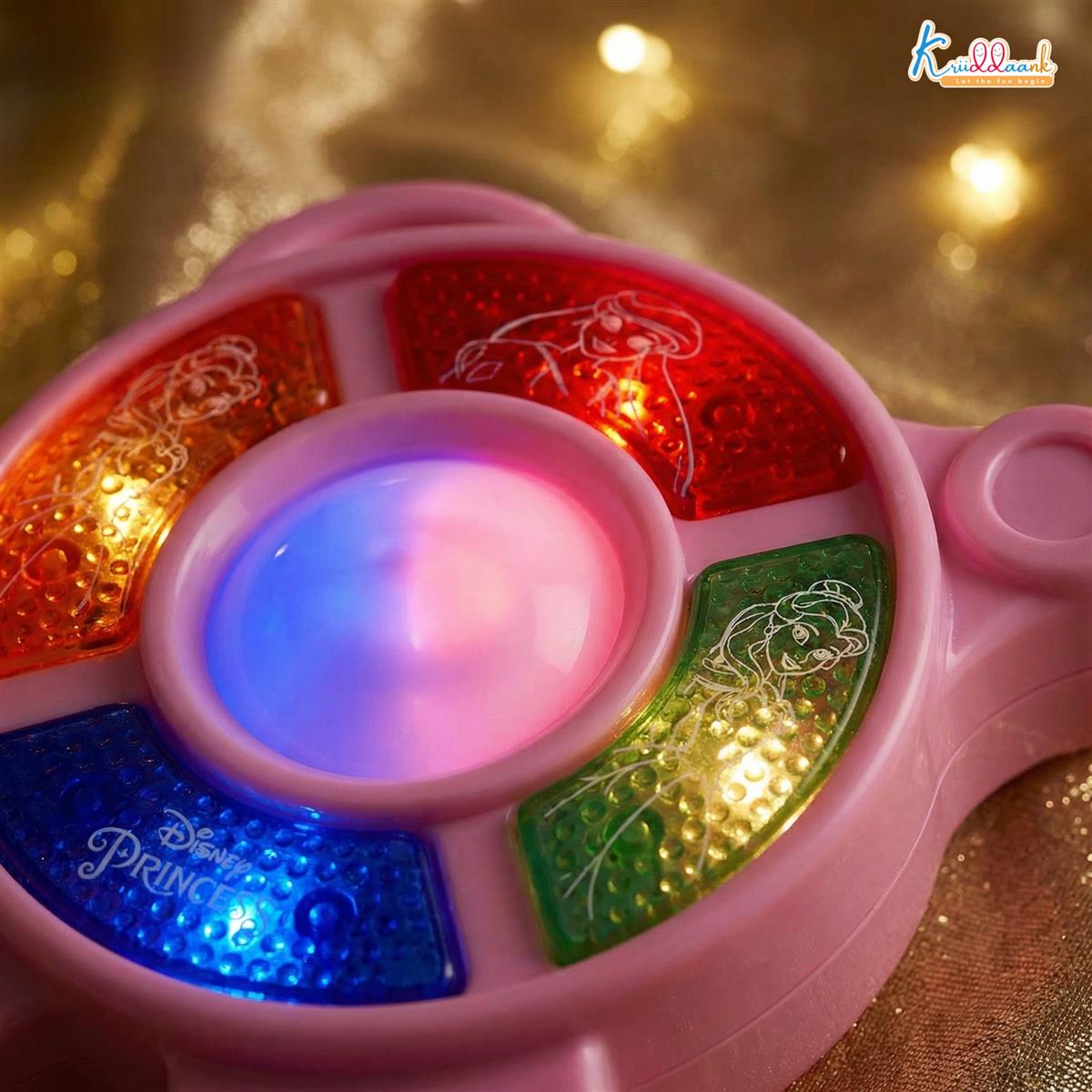 Princess Theme Music Star - Fairy Tale Audio Device & Star Royal LED Speaker for Kids, 4 Animal Sounds & Musical Tones, Portable Educational Sound Toy for Toddlers 3+, Gift for Girls (Pink)
