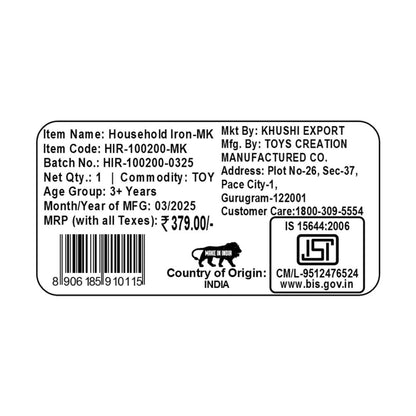 Kriiddaank Iron-MickeyThemeHIR-100200ByDisneyLight & Sound Iron Toy for KidsMickey Mouse Pretend Play IronInteractive Household Toy for ToddlersPretend Play Home Appliance ToyMickey Mouse Toy Iron with Lights & Music