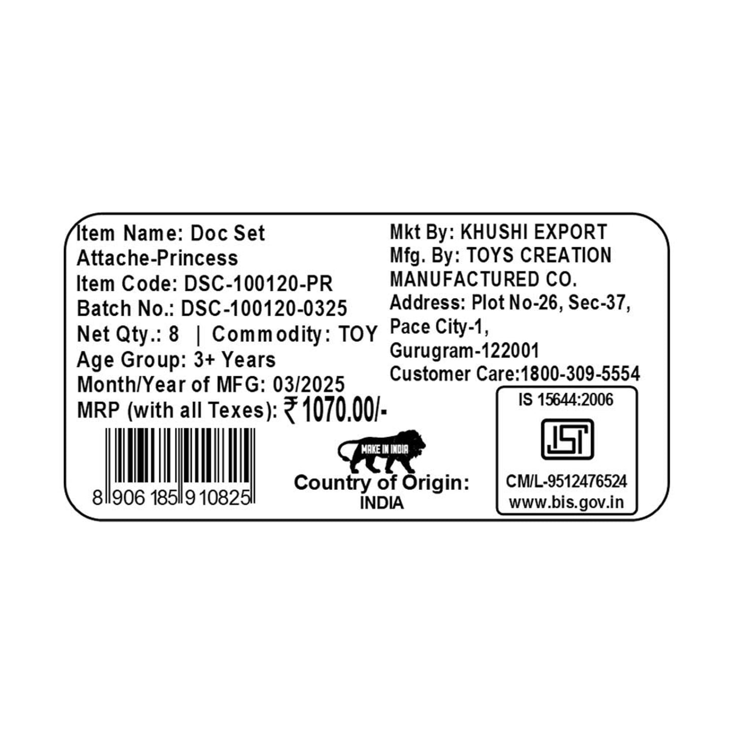 Kriiddaank DocSetAttache-PrincessThemeDSC-100120ByDisneyDisney Princess Medical KitDoctor Kit with Princess ThemePortable Princess Doc Set for KidsKriiddaank Princess Play Doctor Kit in Attache CaseDisney Princess Doctor Kit with Elsa, Belle & Cinderella