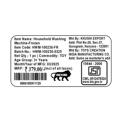 Kriiddaank HouseholdWashingMachine-FrozenThemeHWM-100230ByDisneyDisney home applianceFrozen theme Family washing machineFun washing machine designKids-friendly washing machineThemed Disney washing machine