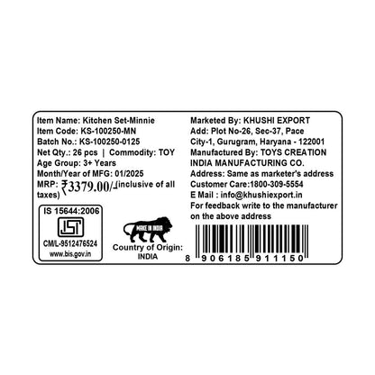 Kriiddaank  Kitchen Set MinnieMinnie themed play kitchen setMinnie Disney kitchen toysThemed kids' kitchen toysKids kitchen setDisney Minnie Cooking Set