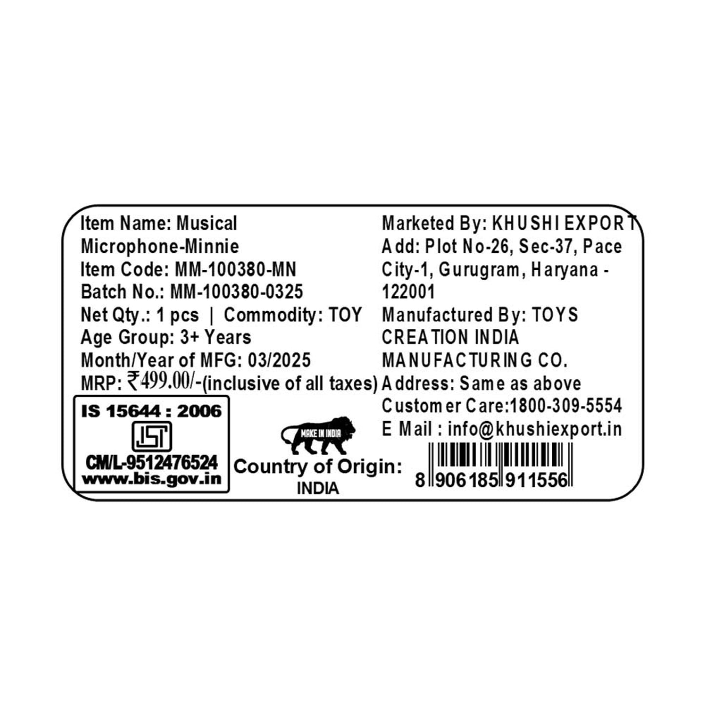 Kriiddaank MusicalMicrophone-MinnieThemeMM-100380ByDisneyDisney Minnie Singing MicMinnie Mouse Speaker & Mic ToyPink Minnie Karaoke MicrophoneBirthday Gift Minnie Mouse MicCute Minnie Mouse Singing Mic