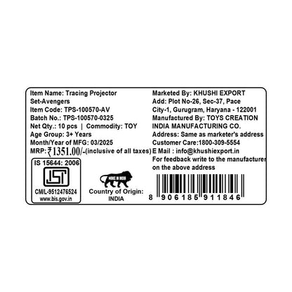 Kriiddaank TracingProjectorSet-AvengersThemeTP-100570ByMarvelKids Tracing & Drawing ProjectorInteractive Avengers Art ProjectorMarvel Avengers Sketching ProjectorCreative Learning Projector ToyPerfect Gift for Marvel Fans