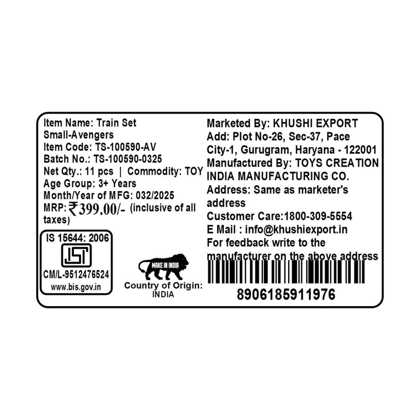 Kriiddaank TrainSet(Small)-AvengersThemeByMarvelInteractive Avengers Train PlaysetSuperhero Train Adventure PlaysetIron Man & Captain America Toy TrainMiniature Avengers Toy Train SetKriiddaank Avengers Train Set Small Edition