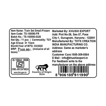 Kriiddaank TrainSetSmall-FrozenThemeByDisneyAnna & Elsa Mini Toy Train SetMiniature Toy Train with Elsa & OlafInteractive Frozen Train Playset for Girls & BoysElsa, Anna & Olaf Train Playset for KidsFrozen-Themed Toy Train for Toddlers