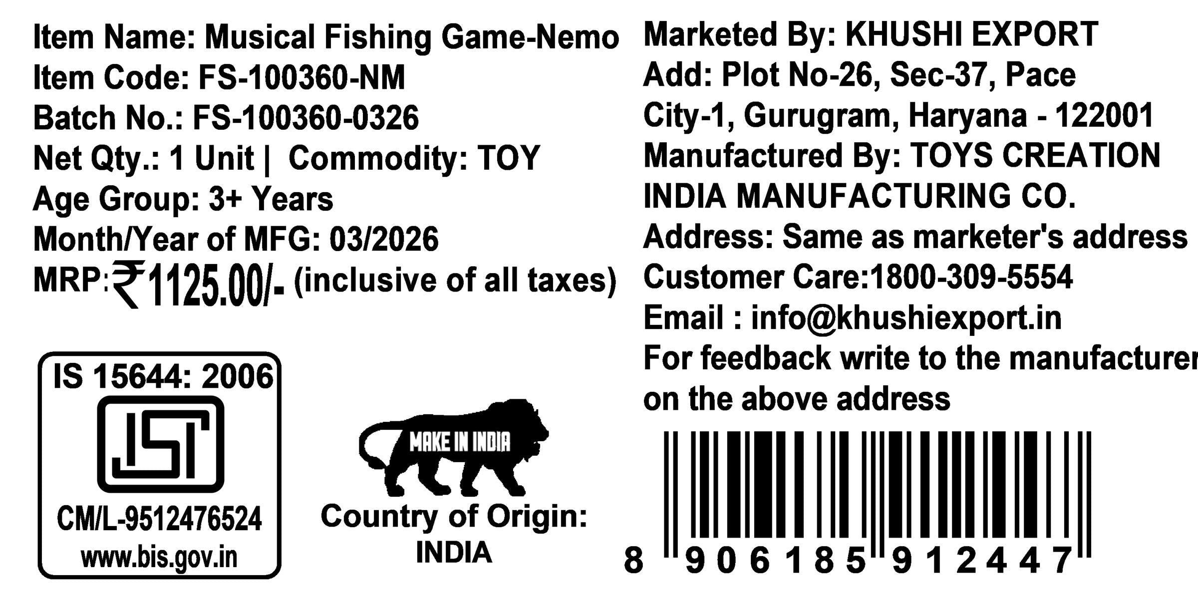 Kriiddaank Nemo Theme Musical Fishing Game - Battery Operated Rotating Board with 21 Fishes & 4 Fishing Poles - Educational & Interactive Learning Toy for Kids Ages 3+ (Multicolor)