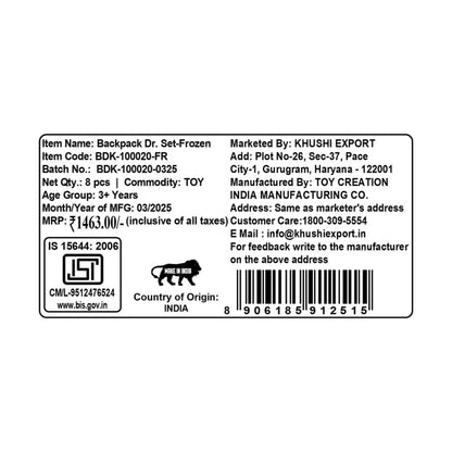 Kriiddaank  Back pack Dr.Kit FrozenElsa & Anna Medical KitFrozen Backpack Medical SetDisney Frozen Doctor SetEducational Medical PlaysetElsa & Anna’s Magical Clinic