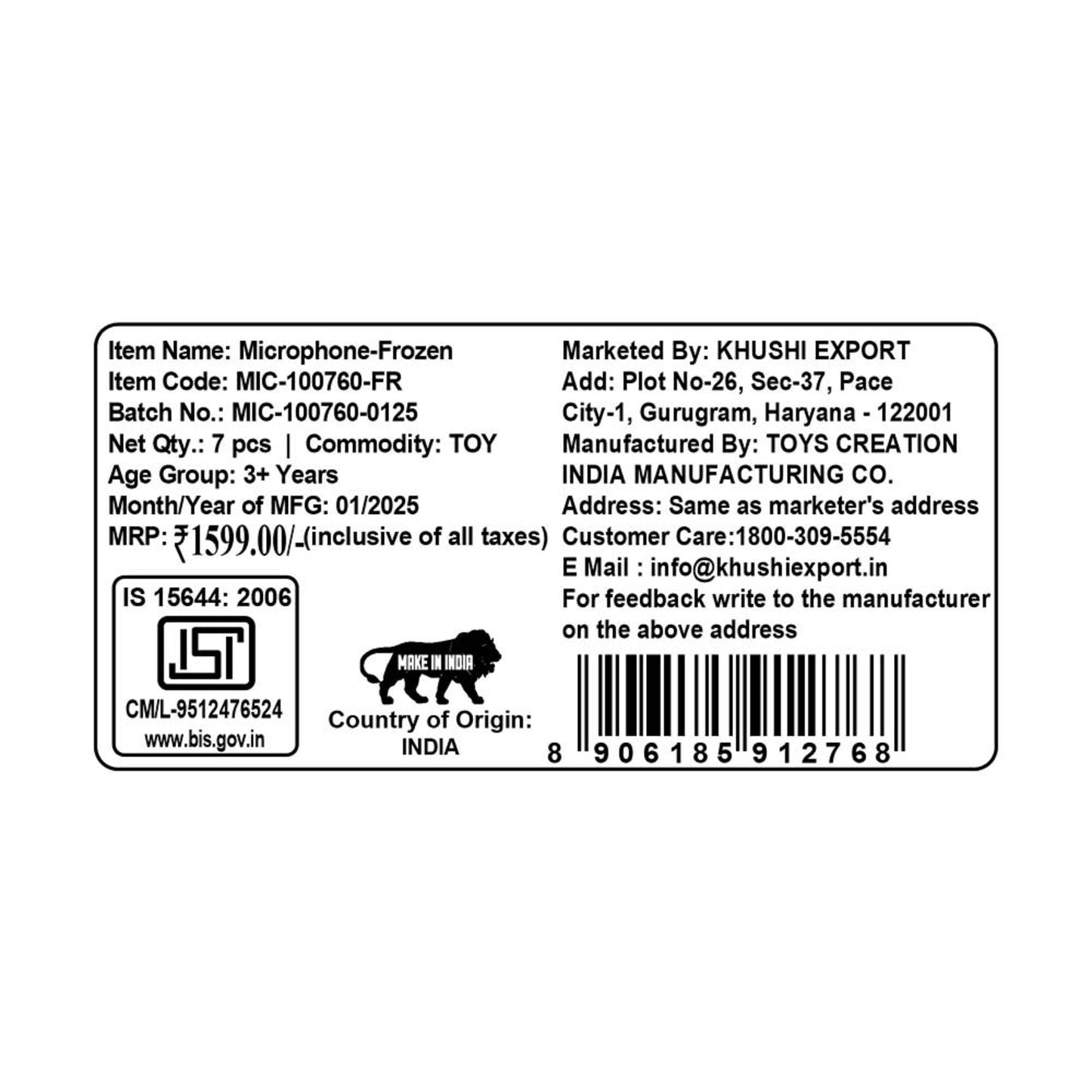 Kriiddaank Microphone-FrozenThemeByDisneyElsa & Anna Singing ToyKids Music Entertainment SetCreative Play Karaoke MicMusical Mic with Frozen SongsInteractive Singing Microphone