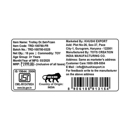 Kriiddaank TrolleyDoctorSet-FrozenThemeByDisneyMagical Frozen Doctor Play ToyElsa & Anna Medical PlaysetInteractive Doctor Playset for KidsMedical Playset for KidsKids Doctor Set with Trolley