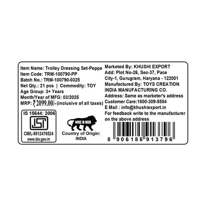 Kriiddaank TrolleyDressingSet-PeppaPigThemeByHasbroPeppa Pig Dressing Trolley SetPeppa Pig Makeup & Beauty ToyPeppa Pig Pretend Play Dressing TablePeppa Pig Beauty & Fashion PlaysetPeppa Pig Makeup & Hair Styling Set