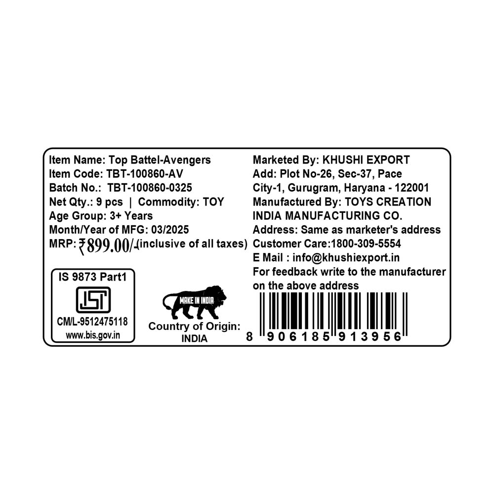 Kriiddaank TopBattel-AvengersThemeByMarvelAvengers Beyblade Style Battle TopsMarvel Avengers Spinning Top GameMarvel Superhero Spinning Top GameSpinning Battle Tops for Boys & GirlsBest Avengers Toy Gift for Kids