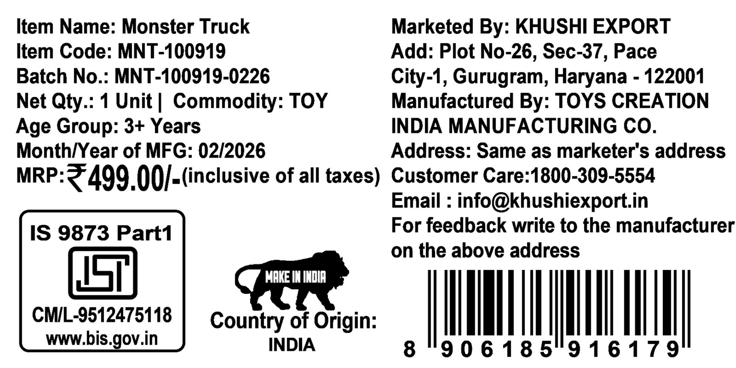 Kriddaank 4x4 Monster Truck for Kids - Friction Powered Stunt Car with 360Â° Spin Action - Durable Alloy & Non-Toxic 4WD Toy - Ideal Gift for Boys & Girls 3-7 Years Old (Multicolor)