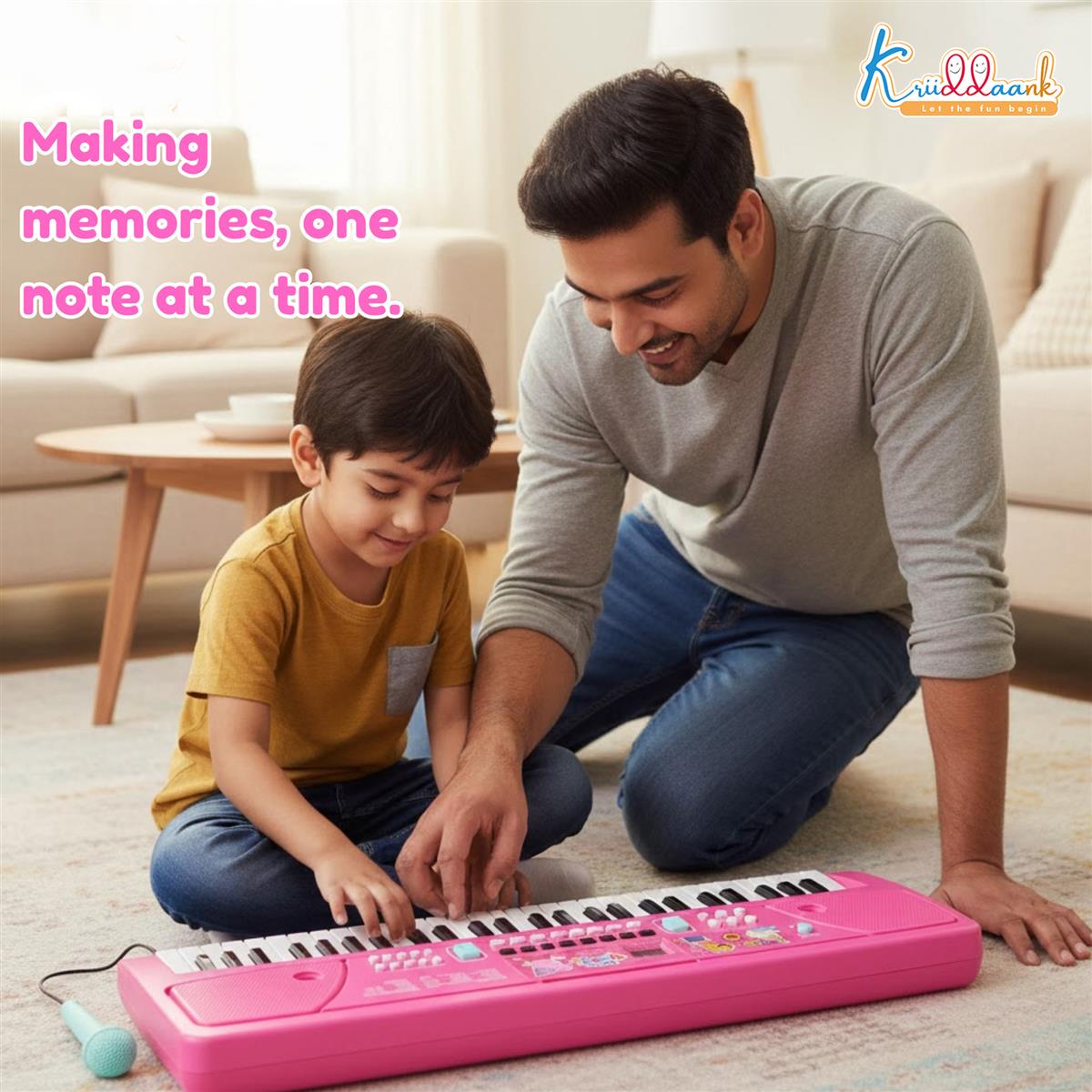 Hasbro Peppa Pig 37-Key Musical Keyboard with Microphone, 16 Instrument Sounds & 10 Rhythms - Educational Piano Toy for Toddlers & Kids, USB/Battery Powered, Pink - Ideal Birthday Gift for Ages 3+