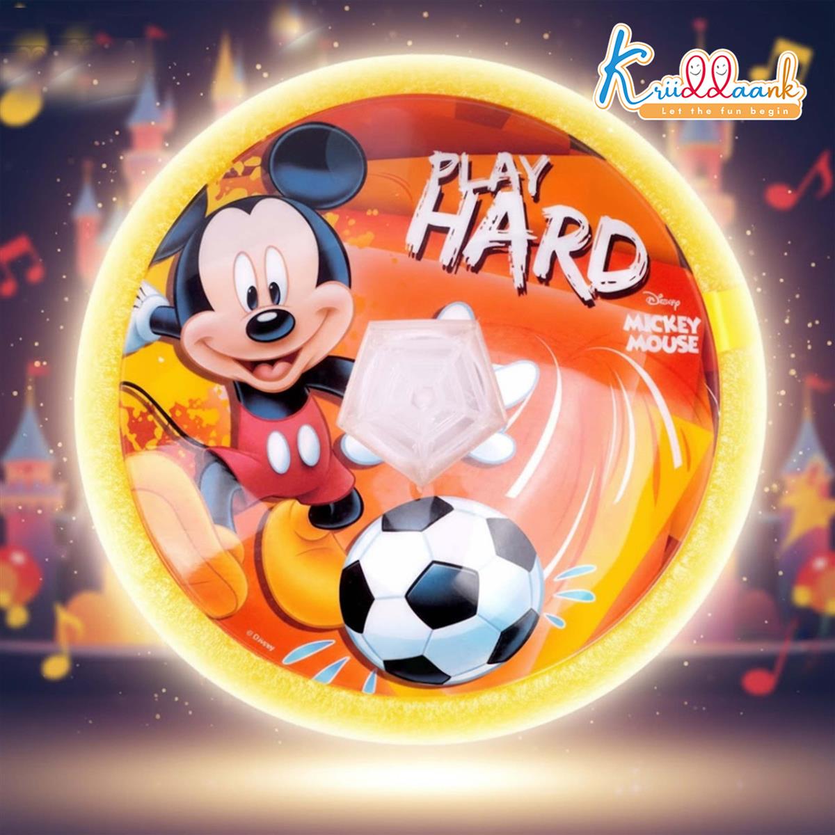 Disney Mickey Hover Football - LED Light Up Air Power Soccer Ball for Kids - Safe Indoor Game with Soft Foam Bumper - Interactive Sport Toy for Boys & Girls Ages 3+ - Ideal Birthday Gift