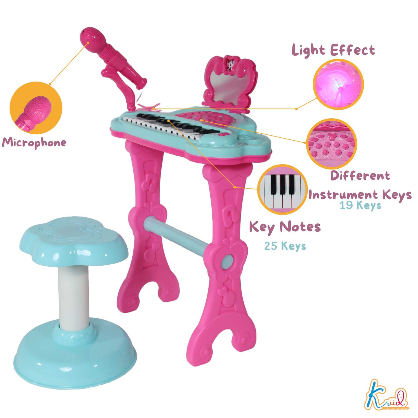 Kriiddaank  Little Pianist MinnieLittle Pianist toy keyboardKids’ Little Pianist musical toyLittle Pianist piano for musical explorationLittle Pianist toy with fun sound effectsPortable mini keyboard for toddlers