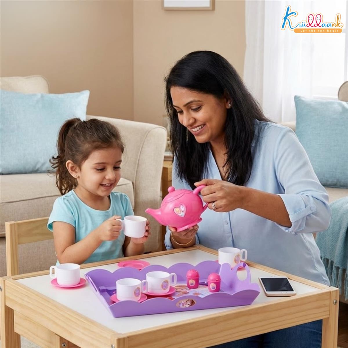Princess Tea Playset - 12 Pcs Pretend Play Tea Party Set for Kids with Electronic Kettle, Boiling Sounds & Lights - Disney Princess Theme Kitchen Toys for 3+ Year Olds - Safe & Interactive Gift