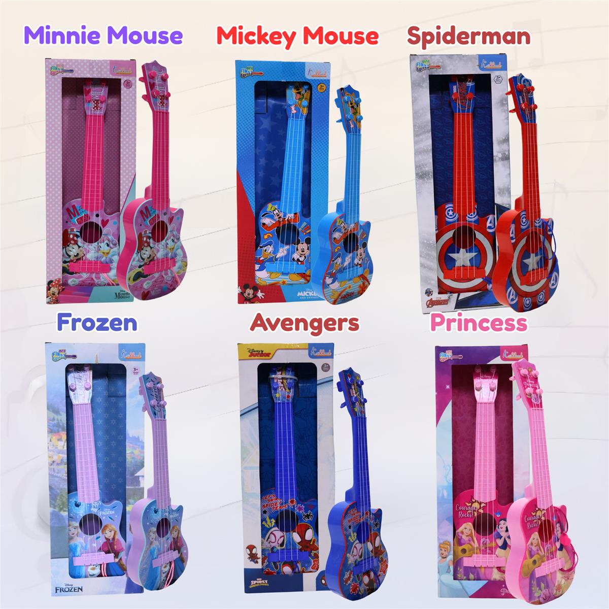 Frozen Theme Guitar (Small) for Kids - 4 String Mini Fingerstyle Musical Instrument - Short Scale Acoustic Toy Guitar - Best Educational Birthday Gift for Boys & Girls 3+ Years, Turkish Blue