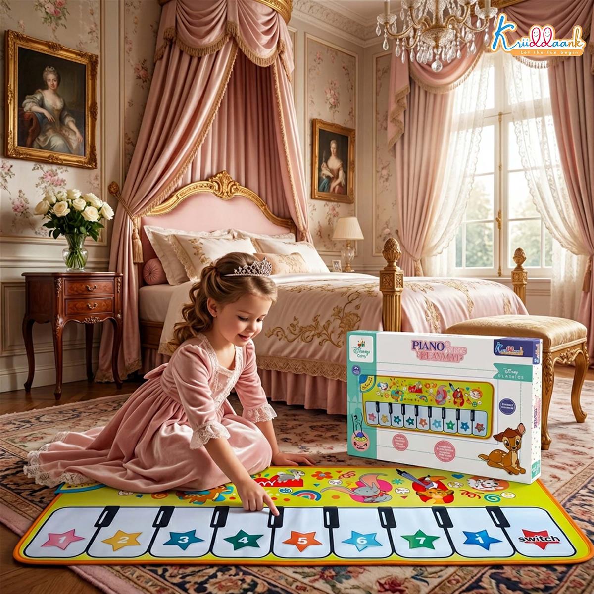 Kriiddaank Piano Music Play Mat for Kids - Classical Interactive Musical Floor Mat for Sensory Development & Learning - Large 108cm Touch Sensitive Toy for Boys & Girls 3+ Years (Multicolor)