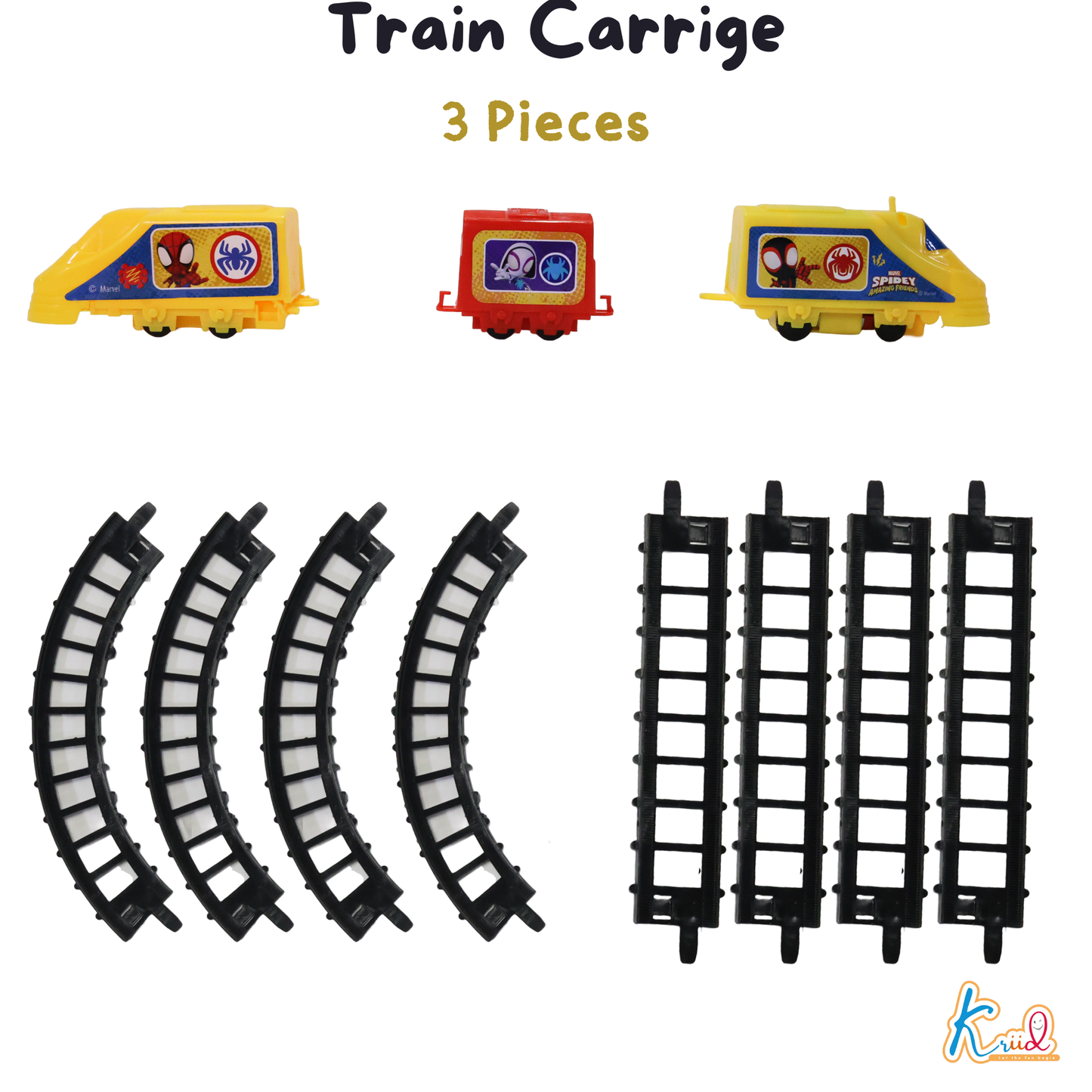 Kriiddaank TrainSetSmall-SpidermanThemeByMarvelCool Spiderman Train Toy for BoysBest Gift for SpidermanSuperhero Action Train for BoysRed & Blue Web-Slinging TrainAction-Packed Spiderman Train Ride