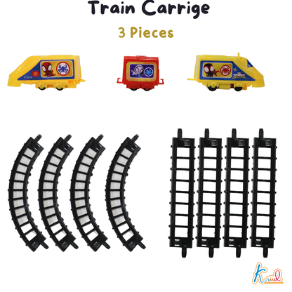 Kriiddaank TrainSetSmall-SpidermanThemeByMarvelCool Spiderman Train Toy for BoysBest Gift for SpidermanSuperhero Action Train for BoysRed & Blue Web-Slinging TrainAction-Packed Spiderman Train Ride