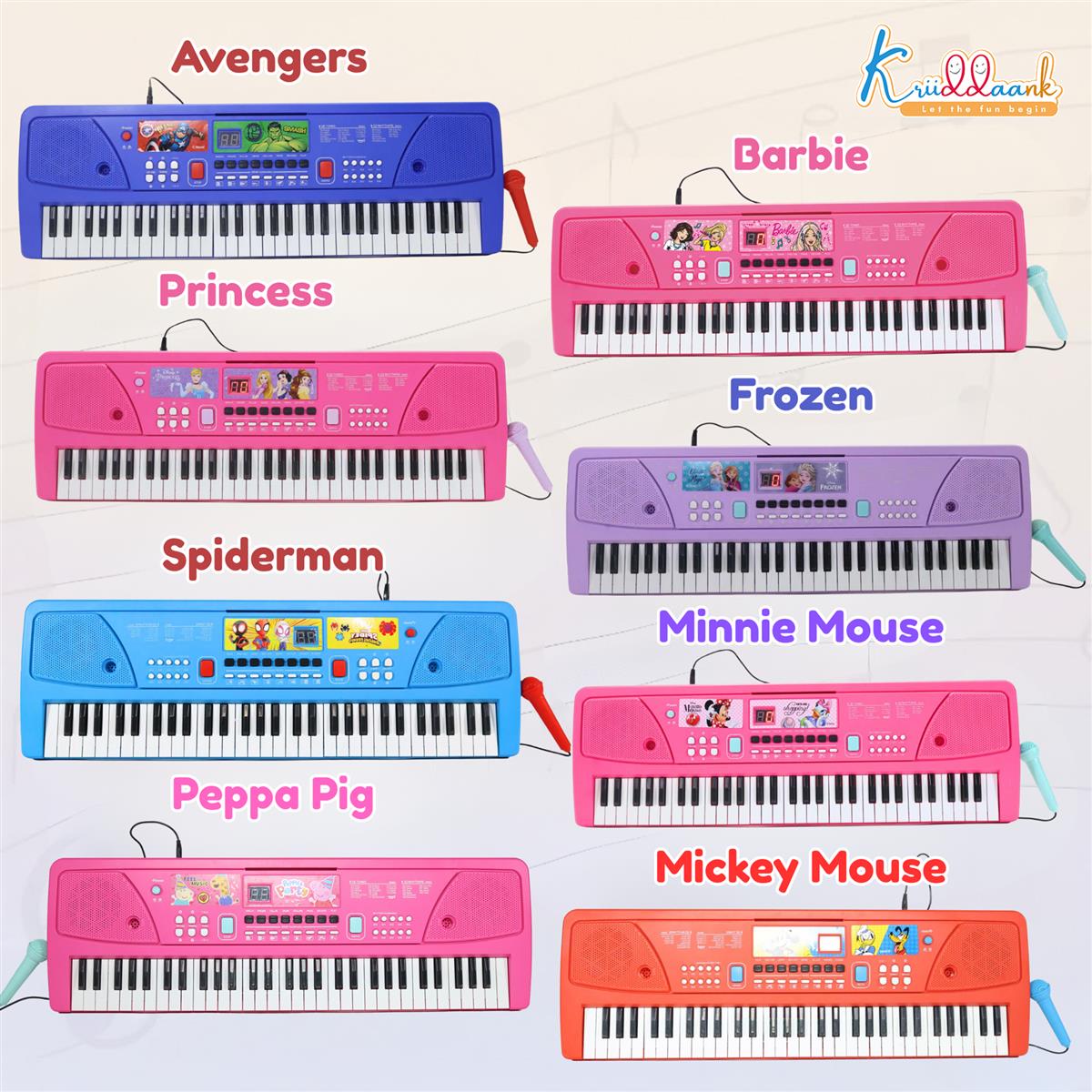 Disney Princess Keyboard Piano for Kids - 37 Keys Portable Musical Toy with Microphone, 16 Instrument Sounds & 10 Rhythms - Educational Learning Gift for Girls Toddlers 3+ Years (Pink)