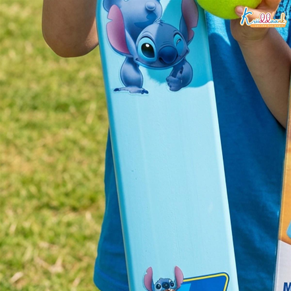 Kriiddaank Stitch Master Blaster Cricket Bat & Ball Set - Stitch Theme Lightweight Plastic Bat with Graphics for Kids, Boys & Girls Aged 3+ Years - Perfect for Indoor & Outdoor Play