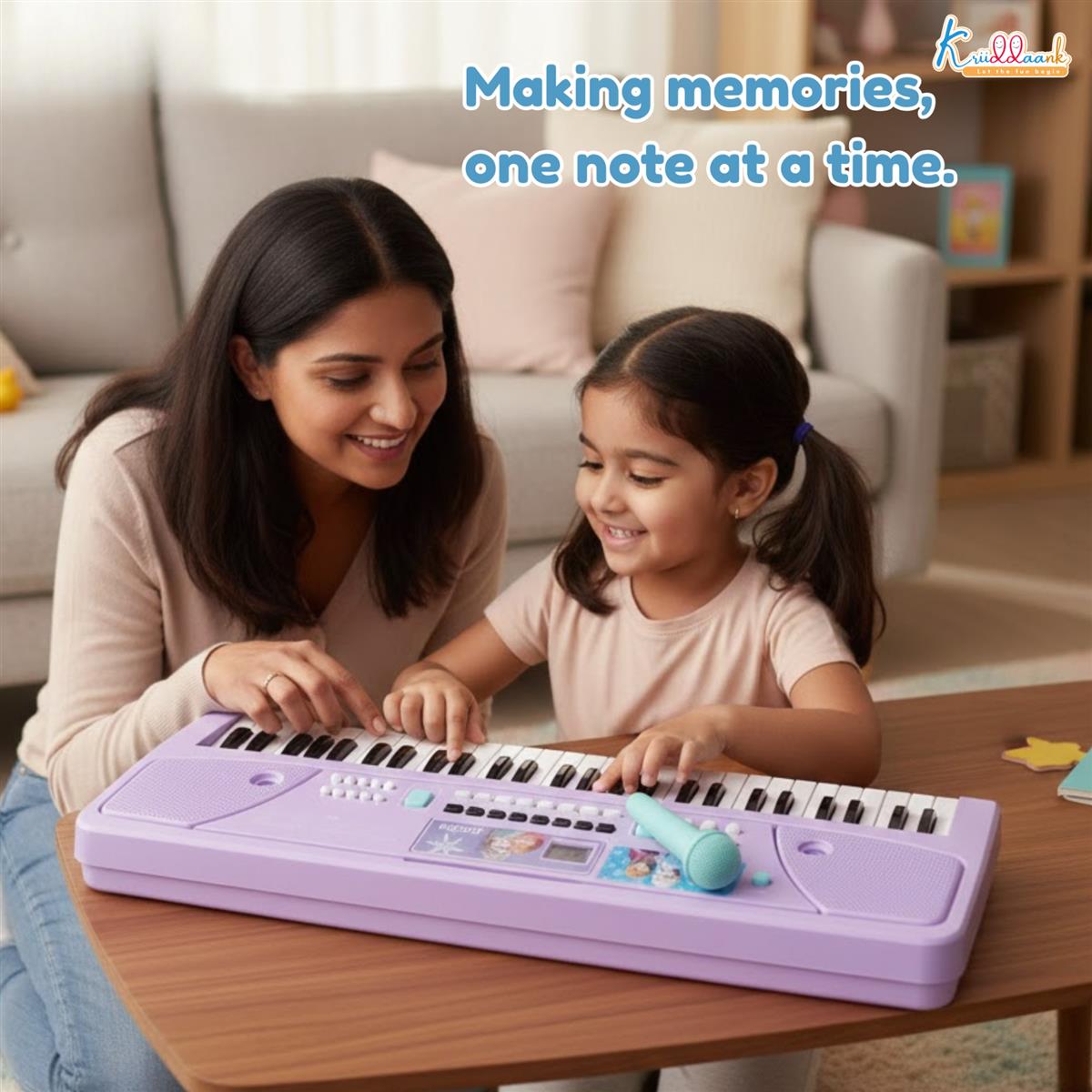 Frozen Keyboard Piano for Kids - 61 Scale Organ Keys Digital Musical Toy with Microphone, 16 Tones, 10 Rhythms, Recording & Playback, USB & Battery Powered, Learning Gift for Girls Age 3+