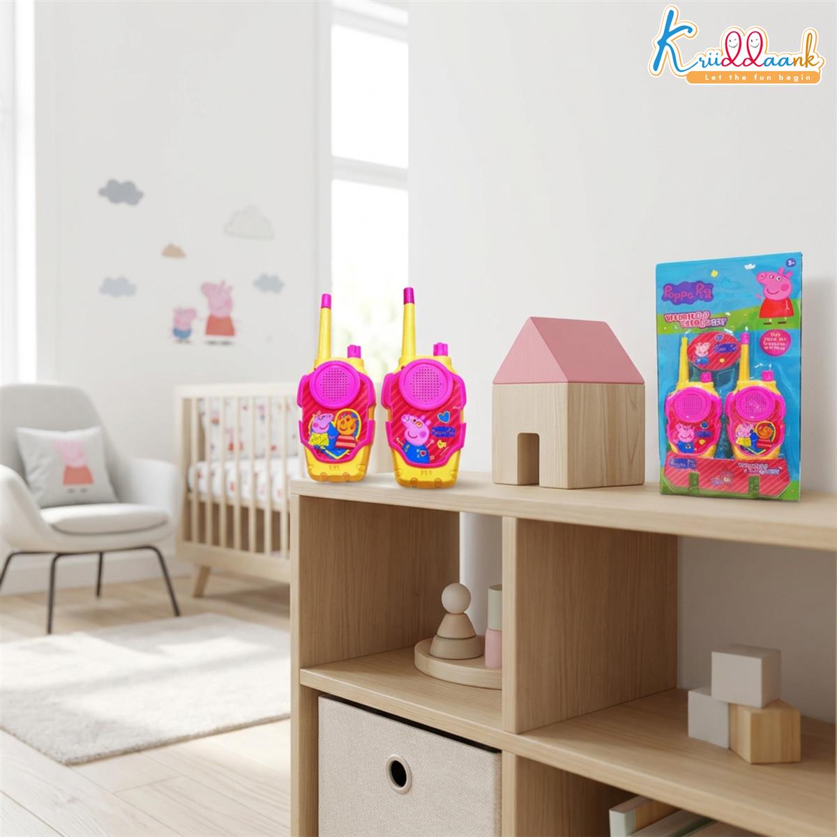 Peppa Pig Walkie Talkie Set for Kids - 75m Long Range 2-Way Radio Toy - Pink, Non-Toxic & Child Safe - Ideal for Camping, Hiking & Roleplay - Gift for Boys & Girls Ages 3+