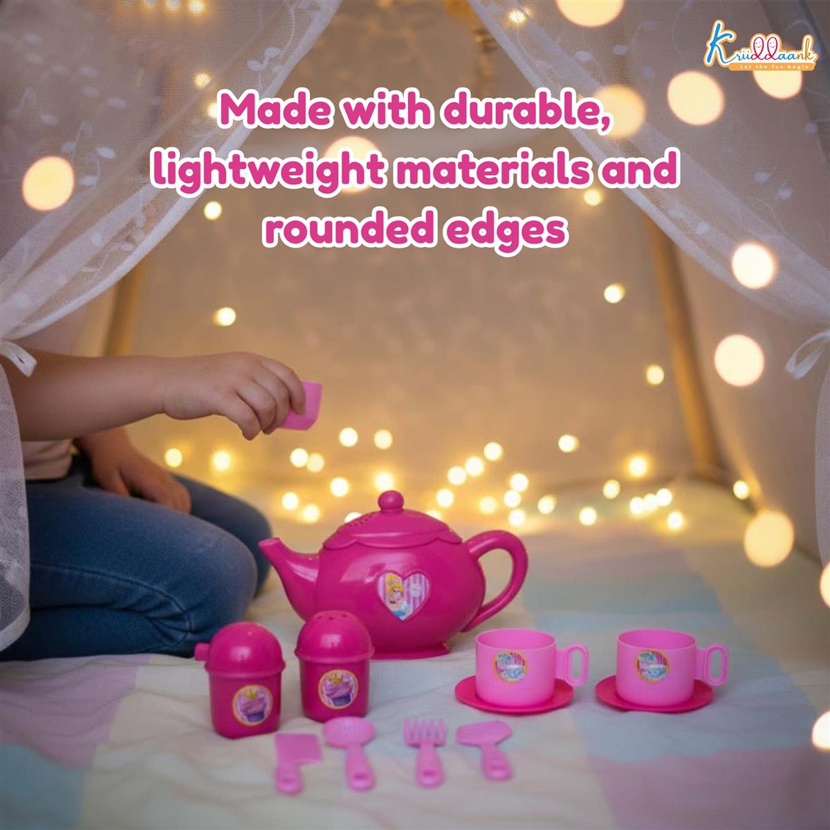 Disney Princess Tea Party Set - 15 Piece Pretend Play Kitchen Toy with Electronic Kettle, Realistic Boiling Sounds & Music - Non-Toxic & Child Safe Gift for Kids Ages 3+
