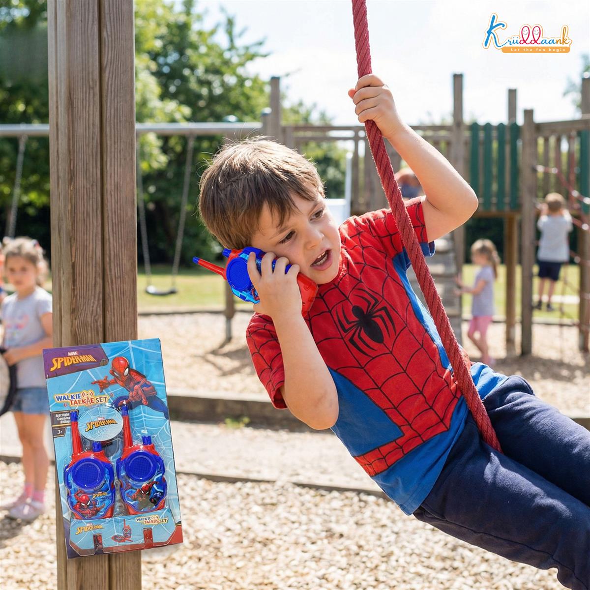 Spider-Man Inspired Walkie Talkie Set for Kids - 75m Long Range 2-Piece Communication Toy - Blue Outdoor Adventure Gear for Boys & Girls 3+ - Ideal for Camping, Hiking & Roleplay Gifts